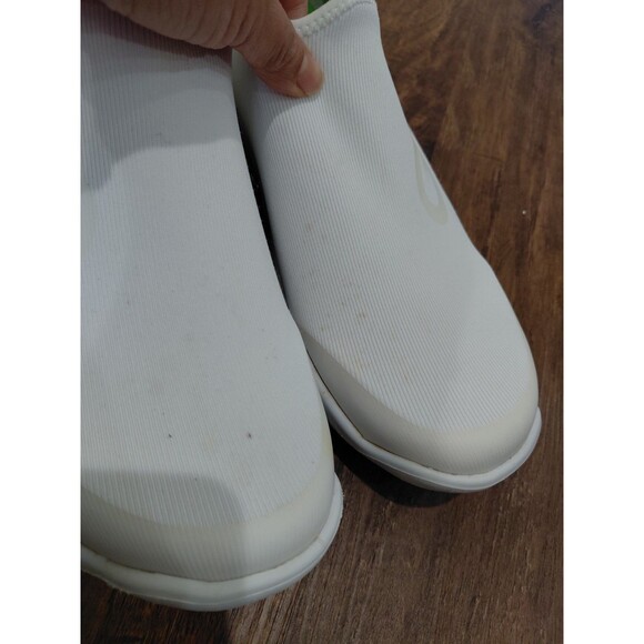 Oofos OOmg eeZee Low Mens Size 11.5 Slip-On Shoes Knit White Recovery White main image 16